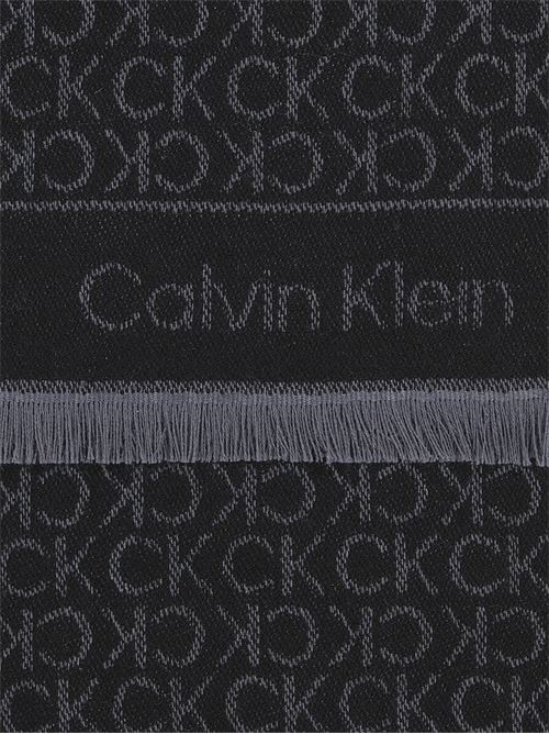 CALVIN KLEIN Scarf in Wool Blend and Jacquard CALVIN KLEIN | K60K611116BAX